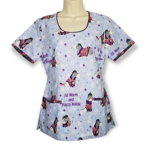 Eeyore Women's Scrub Top Size Small - Picture 1 of 9
